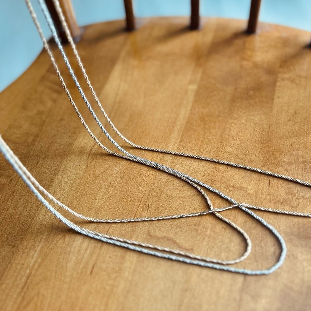 Christian Dior braided 3-strand rope chain